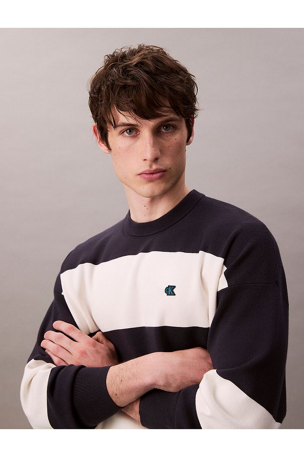 Tech Knit Stripe Relaxed Jumper - 5