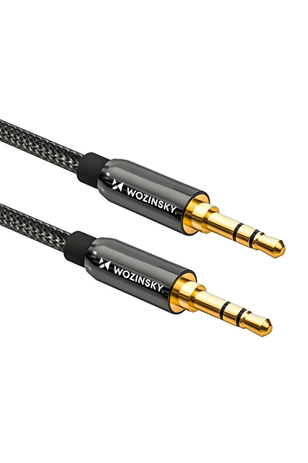 Cablu AUX mini-jack universal 2m negru - 1