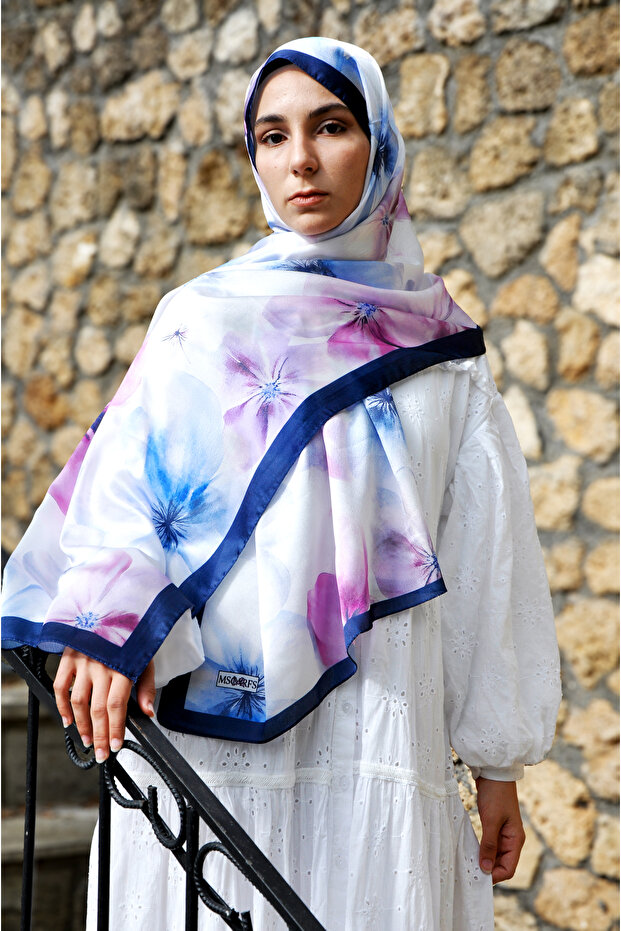 Hümâ Pattern Janjan Silk Shawl - 2