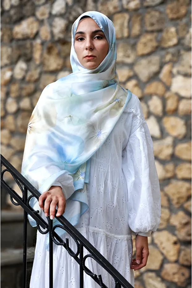 Hümâ Desen Janjan İpek Şal - 1