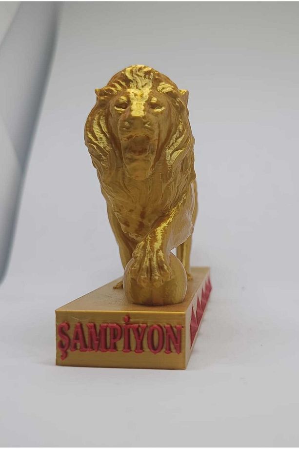 ŞAMPİYON ASLAN FİGÜRÜ BİBLO ÖZEL TASARIM - 4