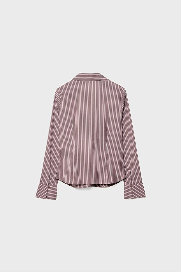 Basic striped fitted shirt - 6