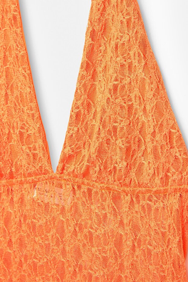 Halter dantel üst - 7