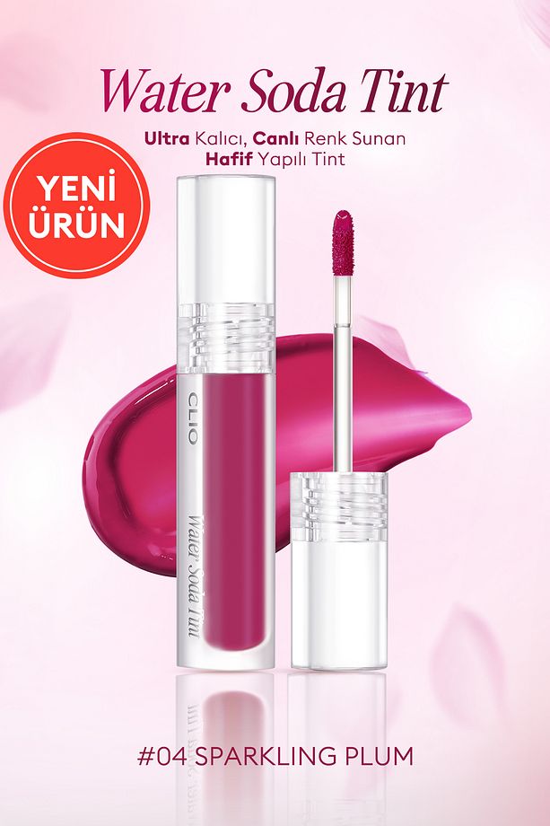 Ultra Kalıcı, Canlı Renk Sunan Hafif Yapılı Tint Water Soda Tint (04 SPARKLİNG PLUM) - 1