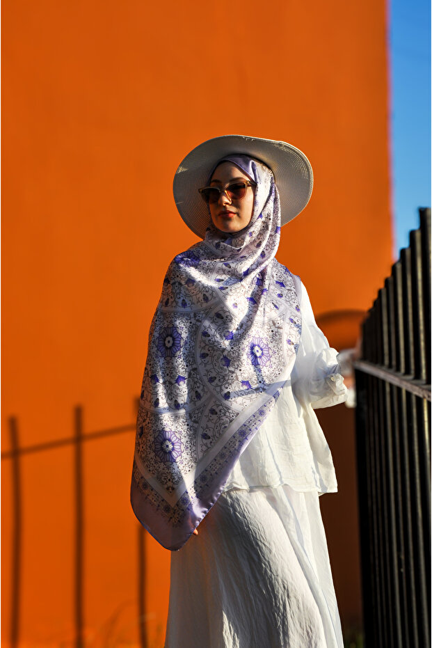 شال حريري بنمط جلزار جانجان - 3