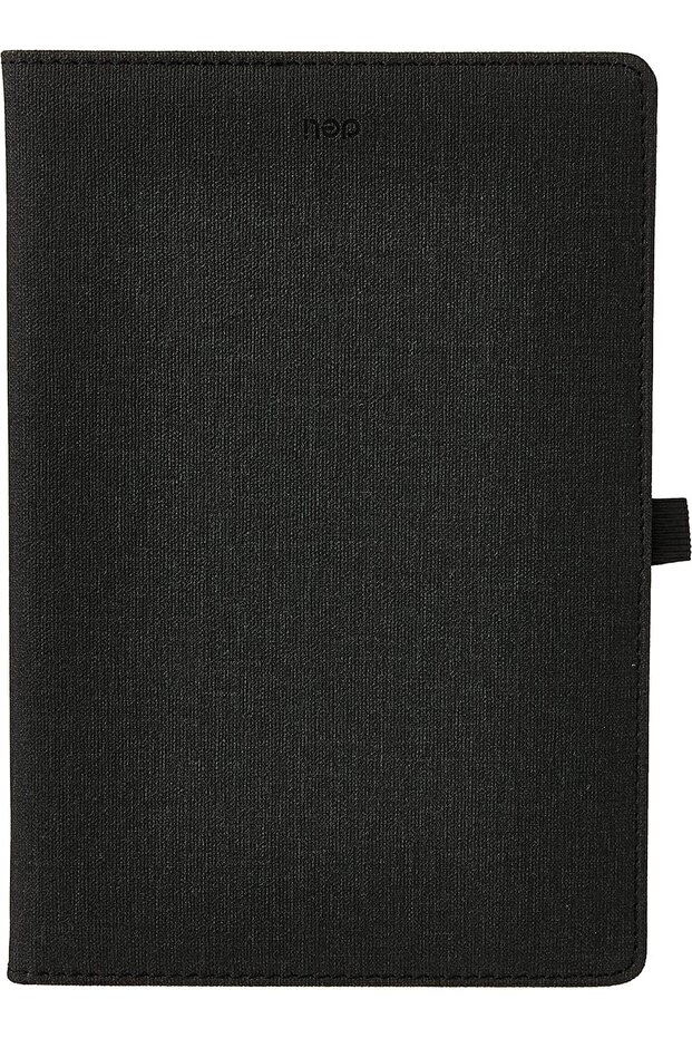 EN118L GY A5 80gsm Leather Cover 96 Sheets Notebook