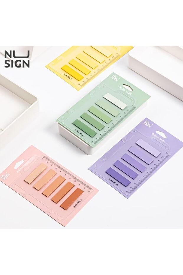 ENS356-PK Index Tabs Transparent BOPP Labels with Removable PP Scale Card, Pink - 2