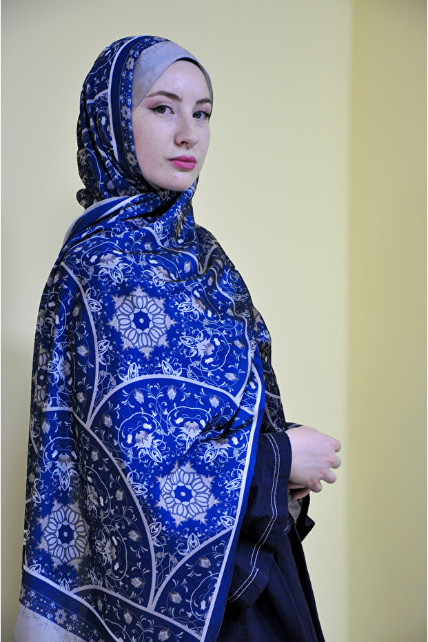 شال حريري بنمط جلزار جانجان - 3