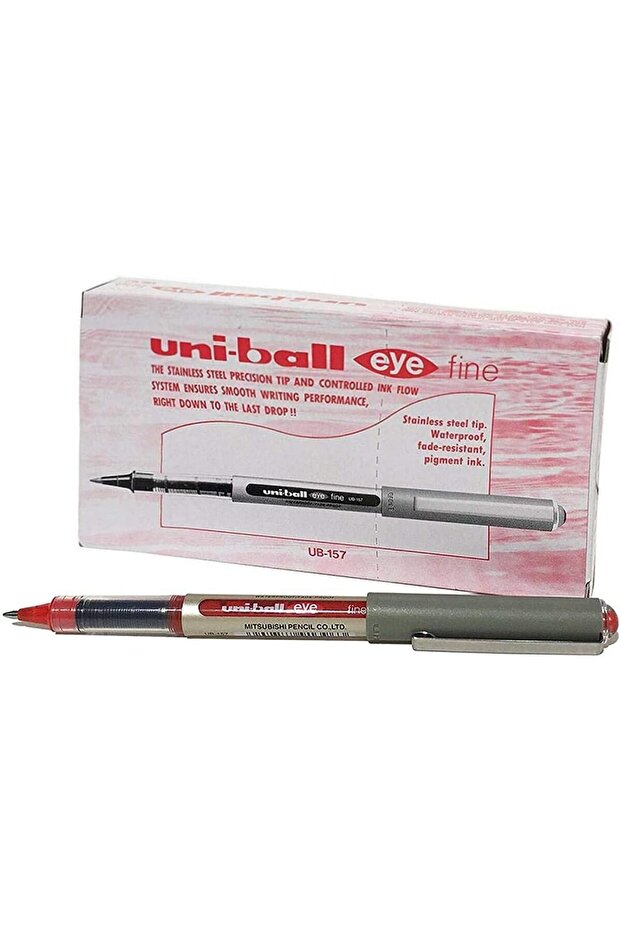 UB-157 Rollerball Pen (0.7mm, Red, Pack of 12)