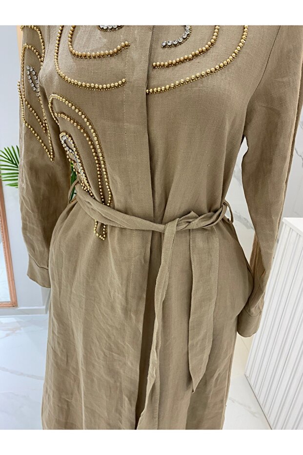 UBE KETEN ELBİSE - 4