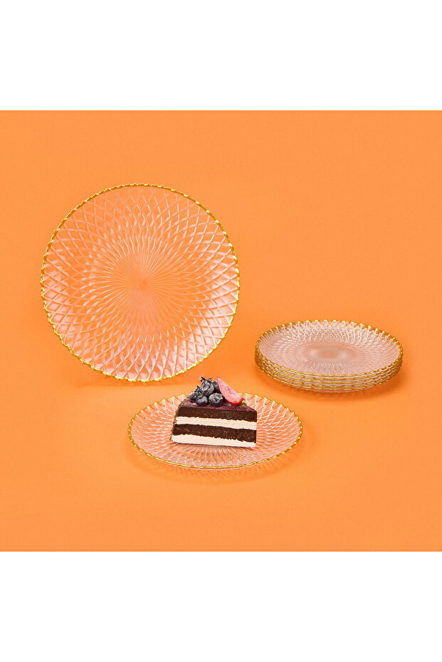 Kitchen Zelazo 7 Parça Pasta Seti - Şeffaf / Altın - 3