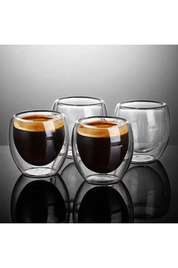 Çift Cidarlı Espresso Bardak 80 ML 2'Lİ - 1