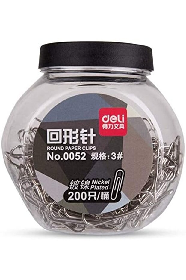 Paper Clip 29mm, Black, 200/tube (E0052)