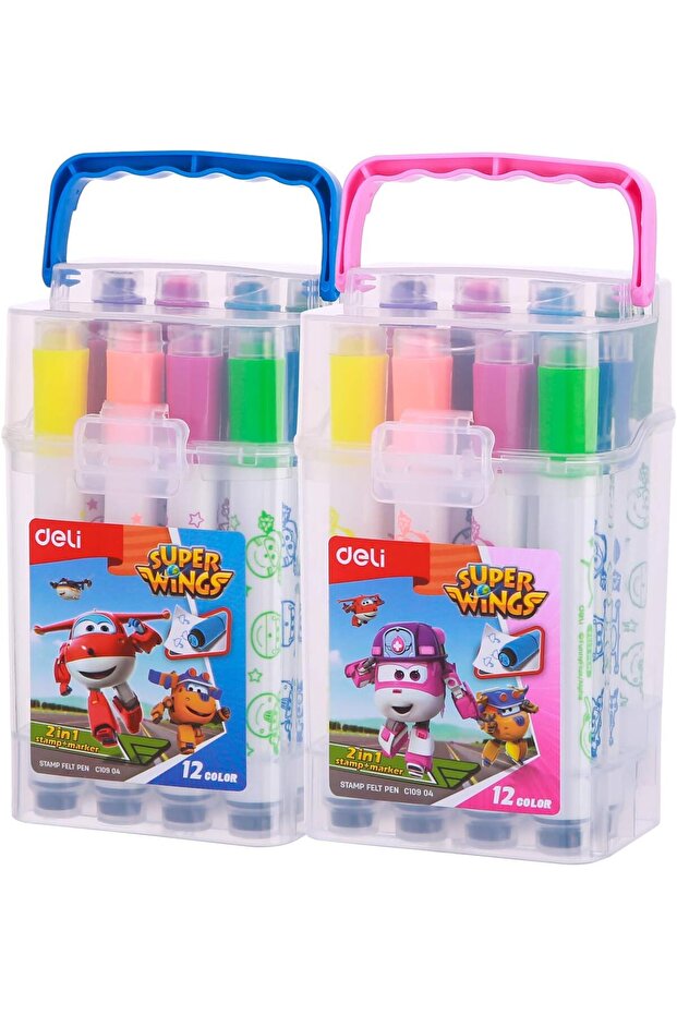 Stamp Felt Pen 12 Colors Superwing