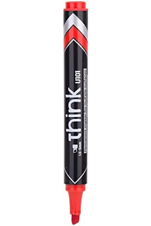 Think 1.5-5 mm Chisel Tip Permanent Marker, Red 1x12 - 4