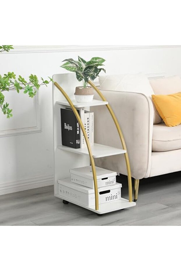 Engineered Wood 3 Tier Sofa Side Table Bedside Table Side Table End Table Corner Table Coffee Table - 2