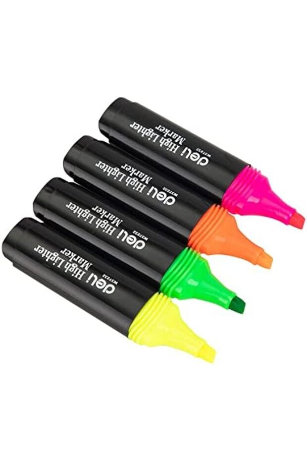 مجموعة أقلام تمييز 4 قطع 4 ألوان E37232 - 8