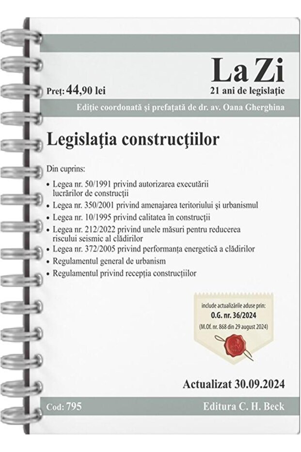 Construction legislation. Code 795. Updated to - 1