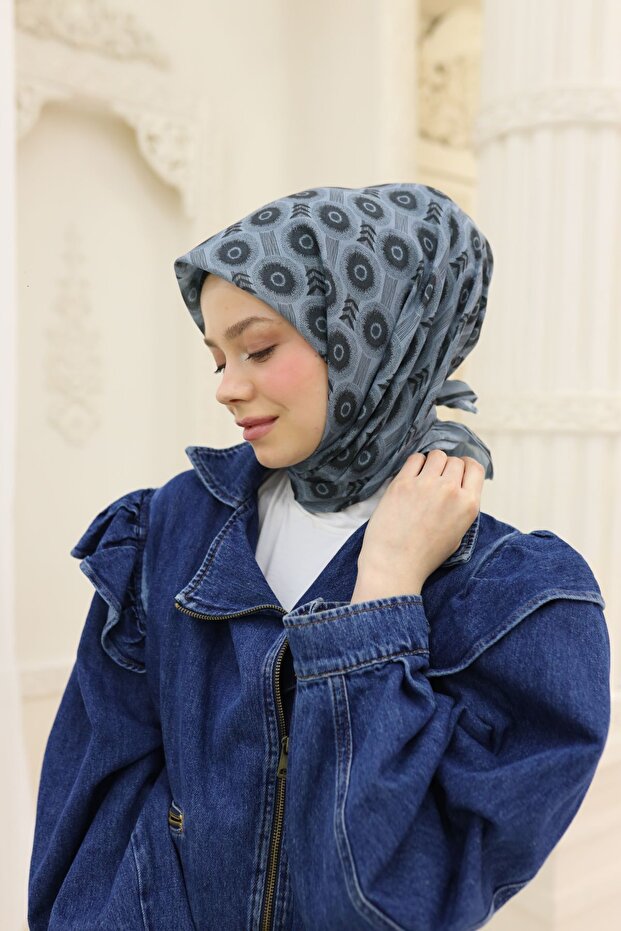 Soft Cotton Clove Flower Scarf - 73076 - 17