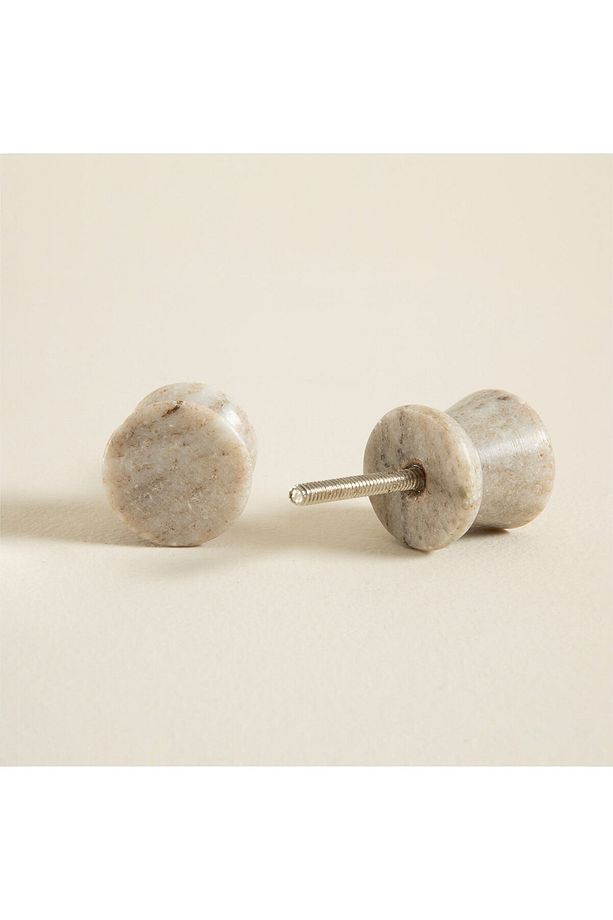 Marbly Button 2 Li Çekmece Kulbu Açık Kahve - 2