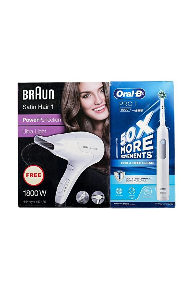 Oral B Tooth Brush + Hair Dryer 180