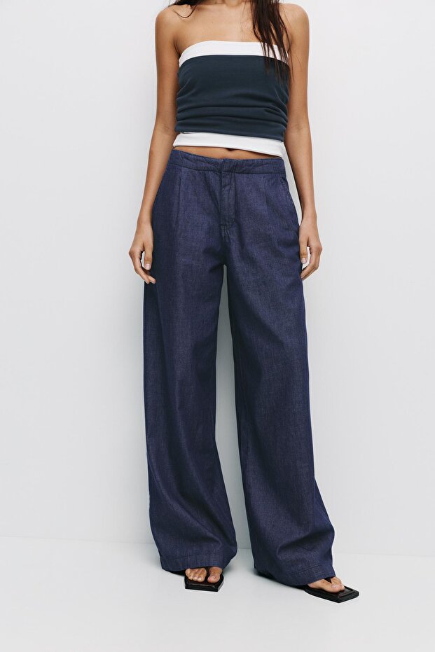 Dökümlü Pensli Jean - 5