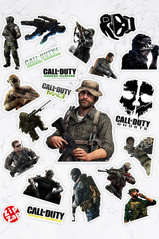 Call of Duty Video Game Phone Laptop Adhesive Foil Sticker Pack (20 Pcs)