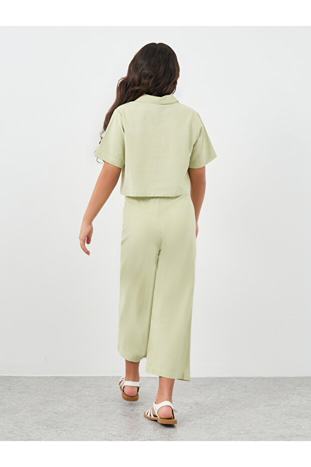 طقم قميص وبنطال بأزرار وياقة - 5