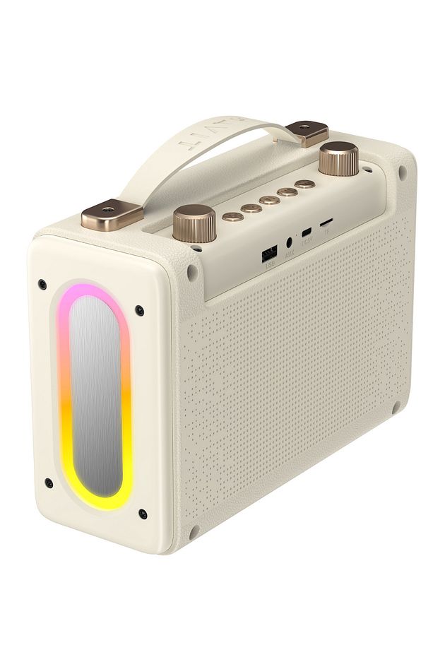 SK823BT Mikrofonlu Bluetooth Hoparlör – Retro Tasarım, Kablosuz BT V5.3 Karaoke - 4