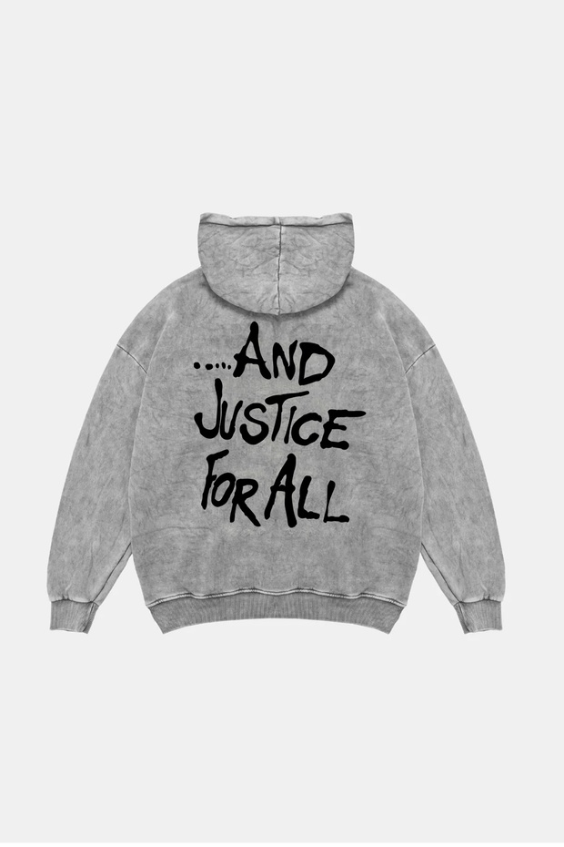 Metallica and Justice for All Printed Women's Washable White Hoodie