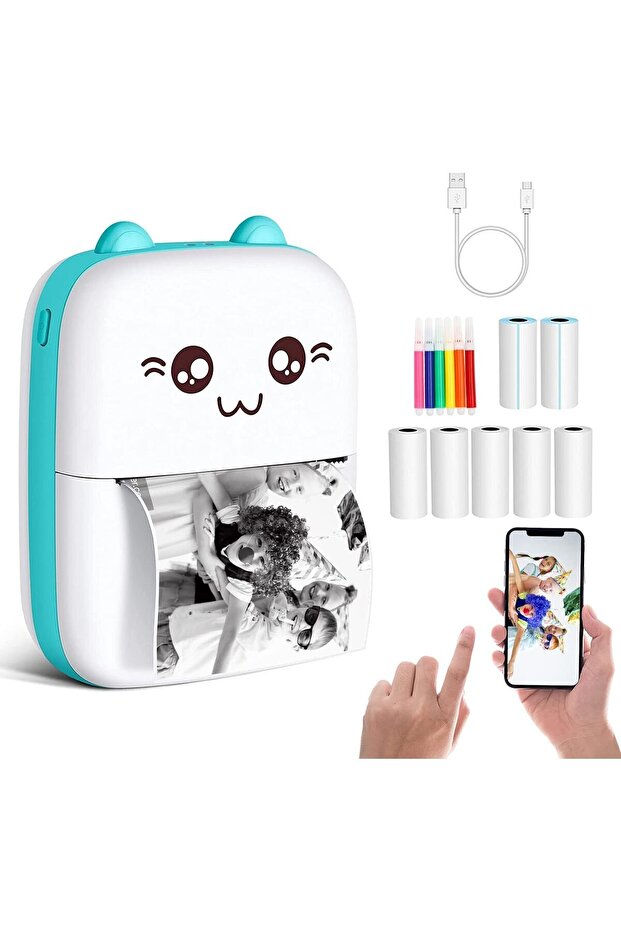 Mini Portable Thermal Printer – Compact Wireless Bluetooth Printer for Photos, Notes, and Labels