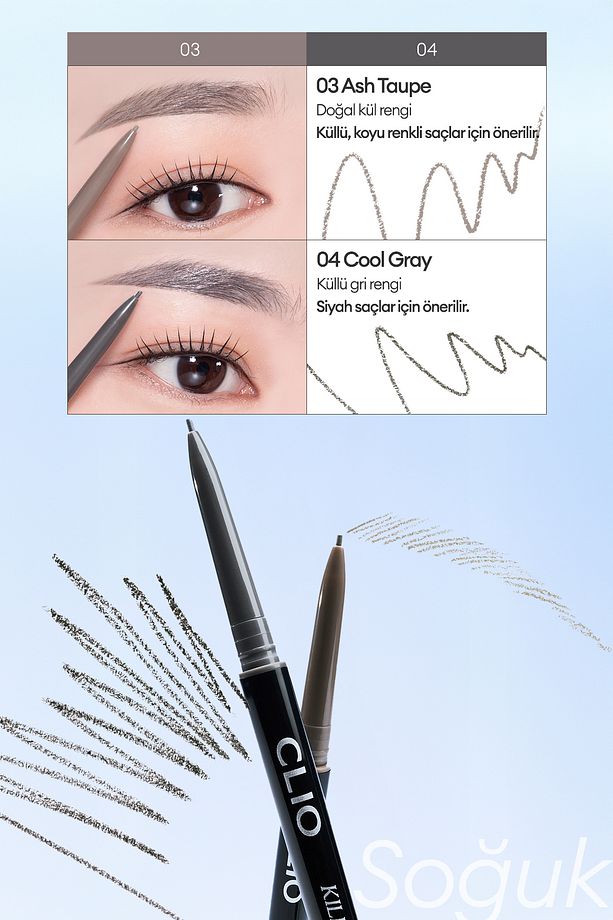 Doğal Görünüm Sunan Ultra Ince Uçlu Çift Taraflı Kaş Kalemi Kill Brow Slim Brow (02 MİLDBLONDY) - 5