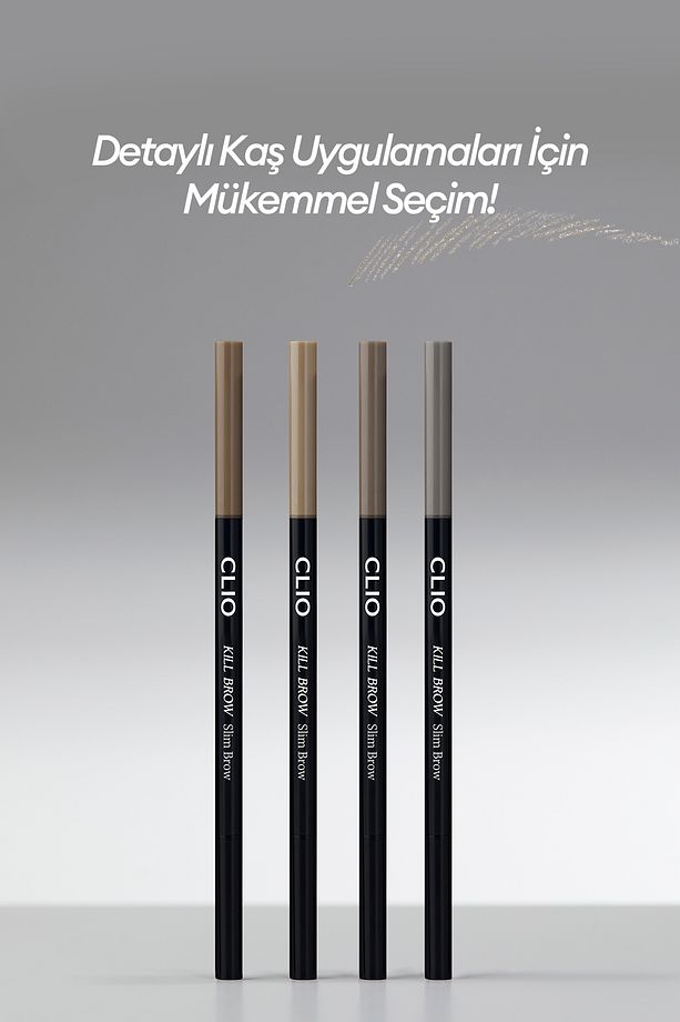 Doğal Görünüm Sunan Ultra Ince Uçlu Çift Taraflı Kaş Kalemi Kill Brow Slim Brow (03 ASH TAUPE) - 8