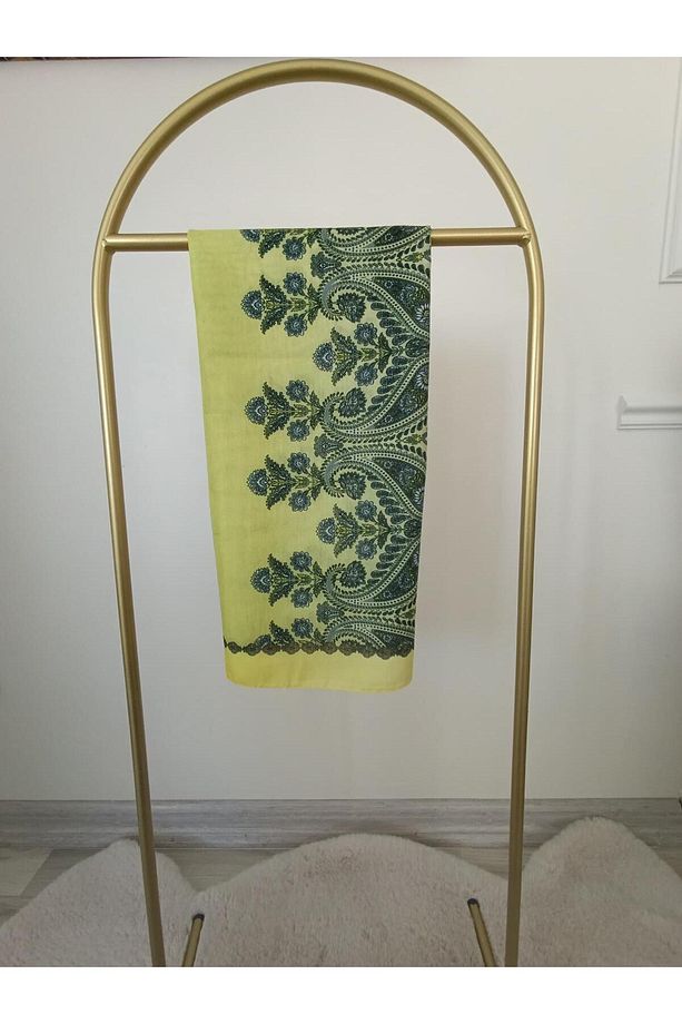 RETRO DESEN POLY SARI ŞAL - 3