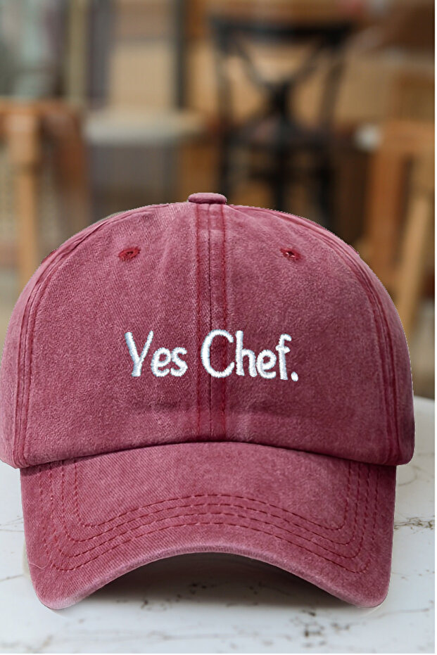 قبعة YES CHEF مطرزة عتيقة