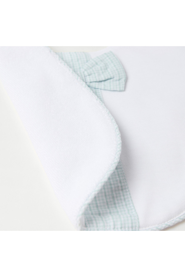 صدرية منقوشة مع تطريز فيونكة وإغلاق بزر كبس - 4