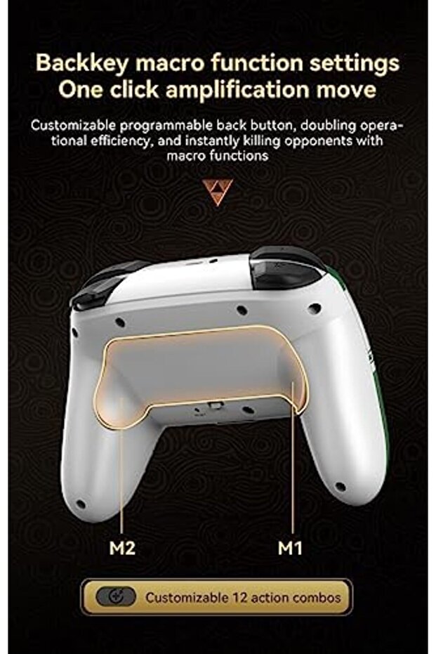 وحدة تحكم لاسلكية سويتش برو، مع أزرار ماكرو قابلة للبرمجة/جيروسكوب بستة محاور/تحكّم تلقائي مستمر - 3