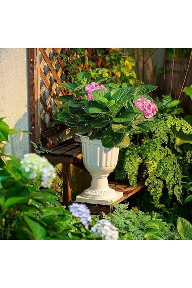 FFD Outdoor Planter Plastic Urn Planters for Indoor & Outdoor Use | Roman Grecian Flower Pots Big