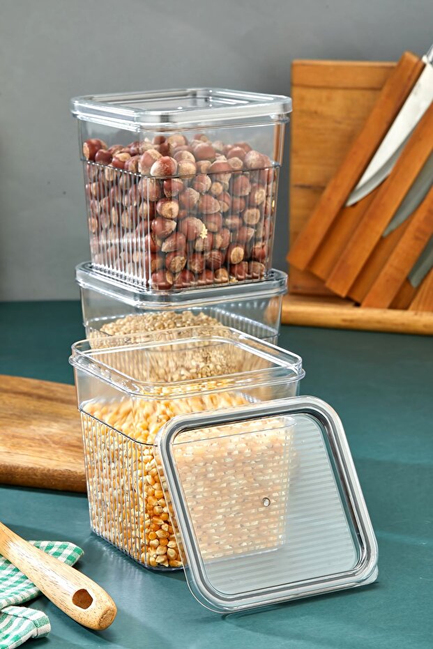 3 Parça Saklama Kabı Seti 1,600 ML - 2