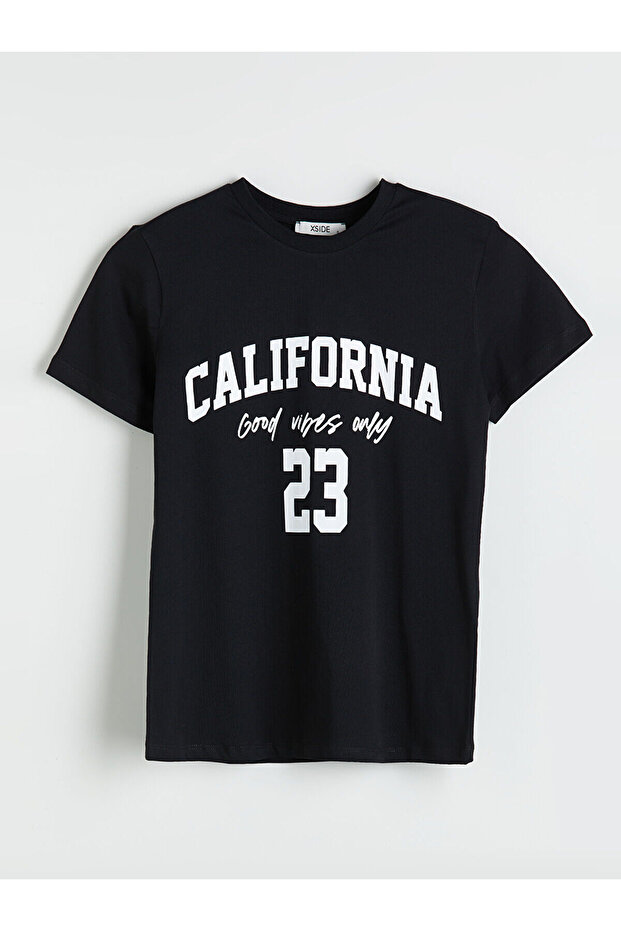 Crew Neck California Printed Women's T-Shirt