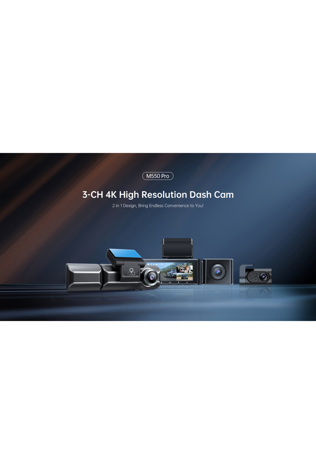 M550PRO 4K 3-Lens Dash Cam with Wide Angle, GPS, Wi-Fi & Bluetooth - 6