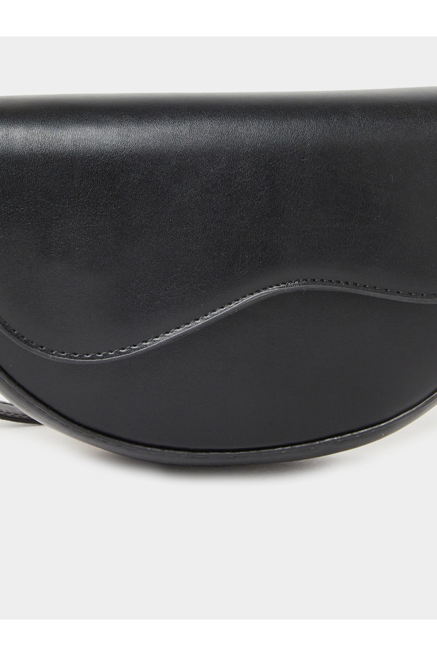 حقيبة سرج صلبة نصف قمرية مع غطاء أمامي - 3