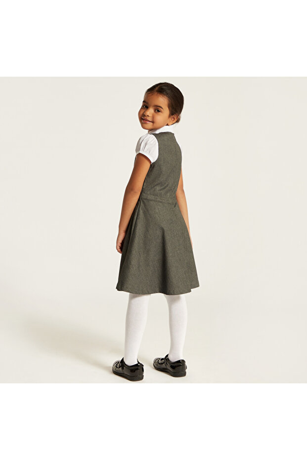 مريلة صلبة مع لمسة فيونكة - 4