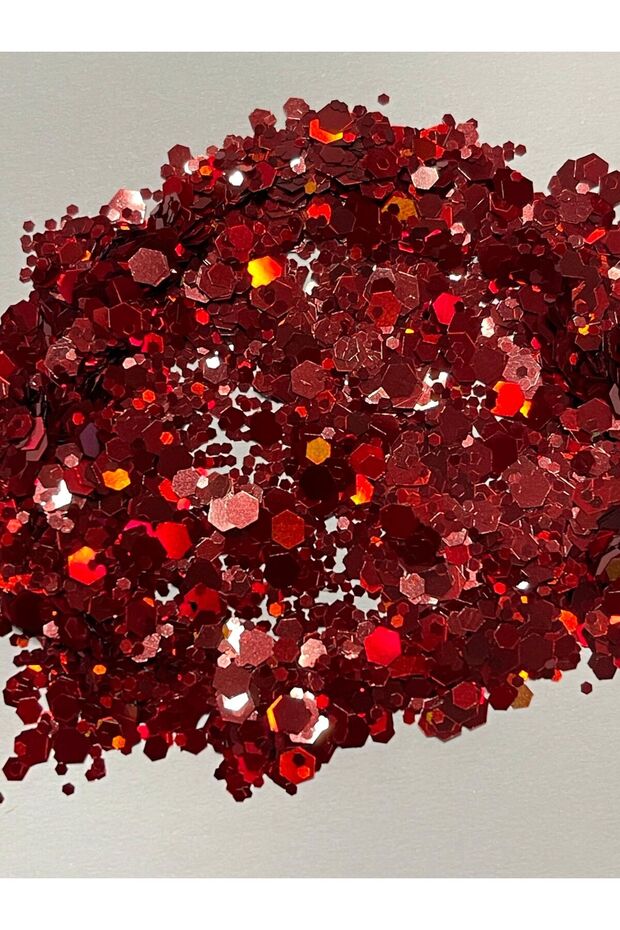 Red Glitter Sequins - 1