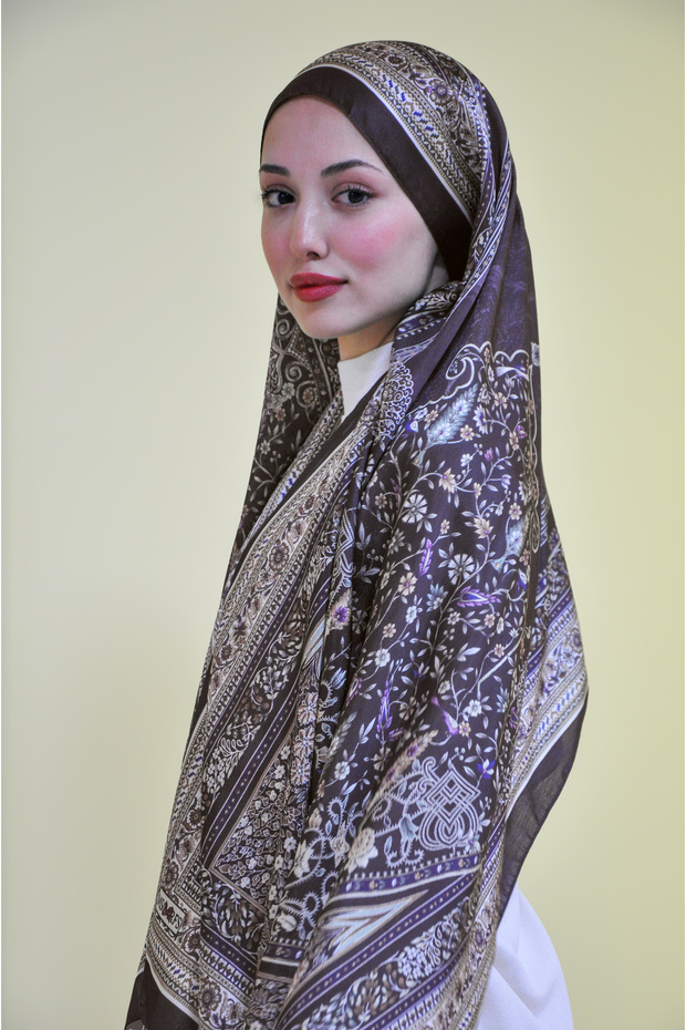 Gulzar Pattern Janjan Silk Shawl - 2