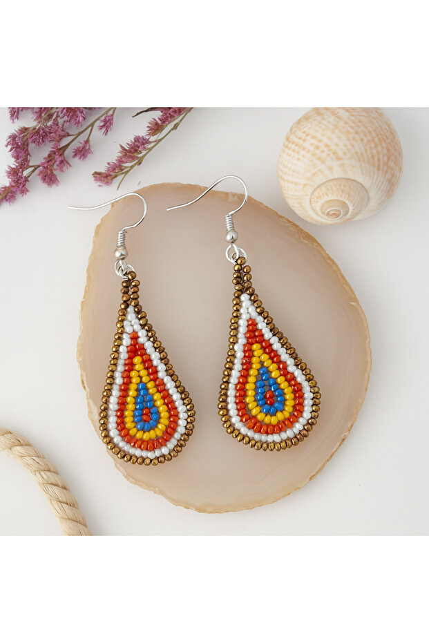 Simple Beaded Drop Earrings – Bohemian & Ethnic Style