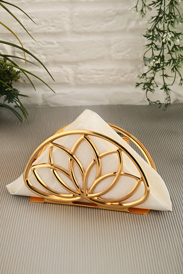 Almar Gold Stainless Steel Ultra Luxury Napkin Holder Organizer Presentation Kitchen Decoration Tableware