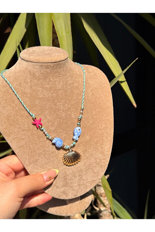 Çelik Charmlı Kolye - 3