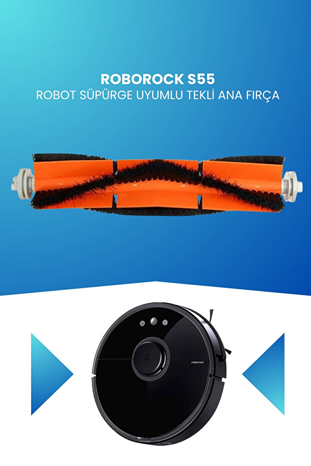 مكنسة Roborock S55 الروبوتية المتوافقة مع فرشاة رئيسية واحدة