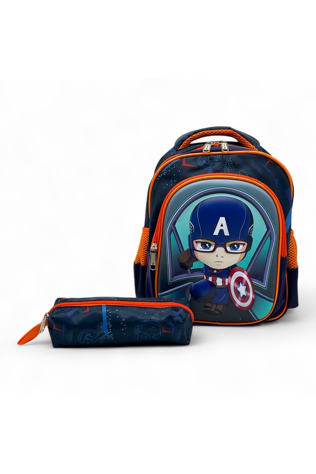 2-Piece Boys School Backpack 12 Inch